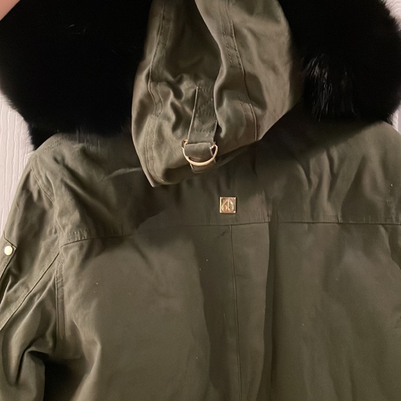 NWT Rare M Moose Knuckles Stellar Canvas Parka olive black fur hood multi lining - Picture 5 of 12